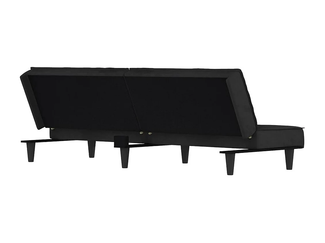 Sofá cama de terciopelo negro