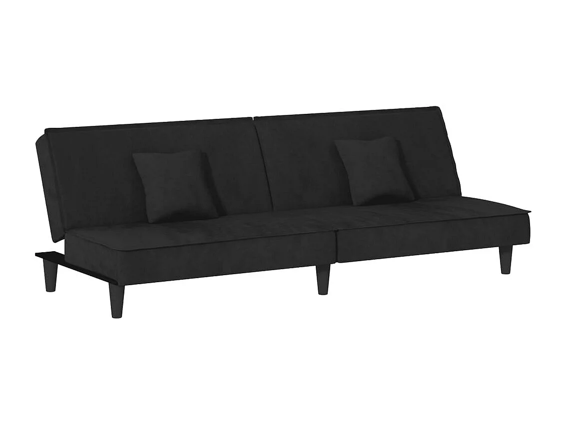 Sofá cama de terciopelo negro