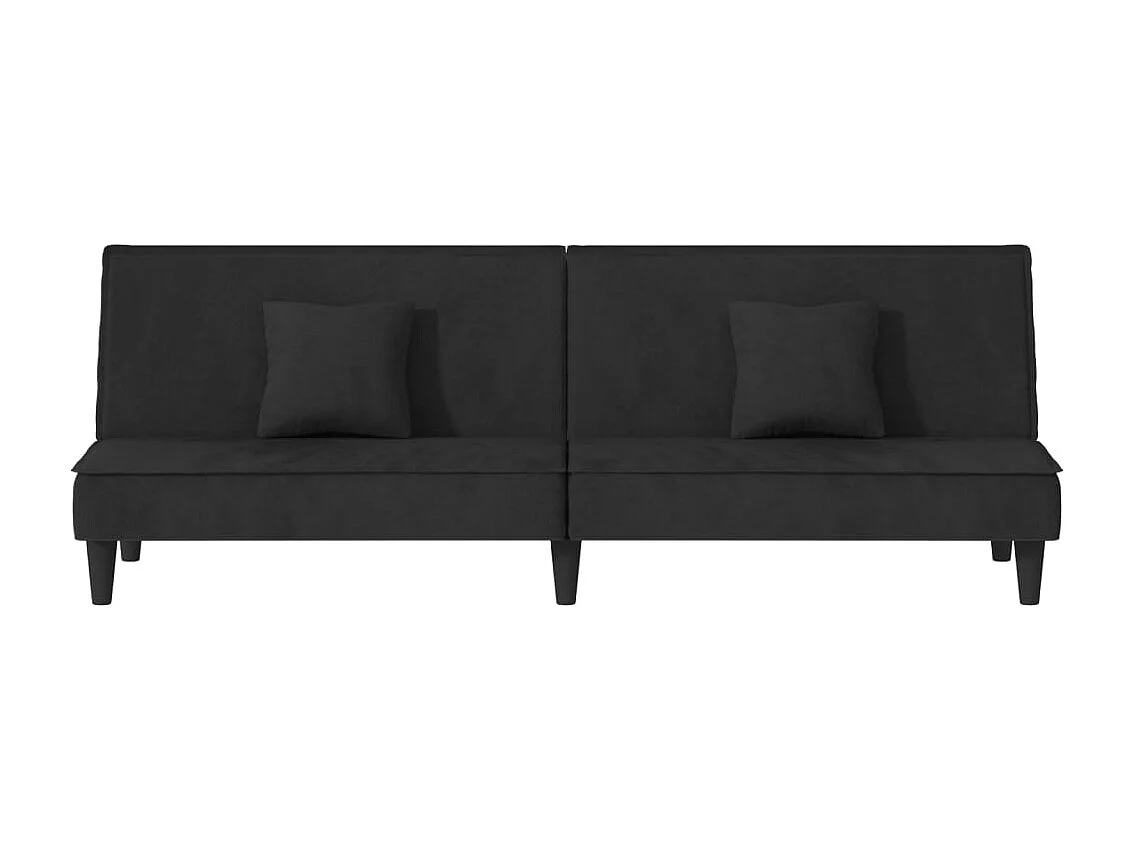 Sofá cama de terciopelo negro