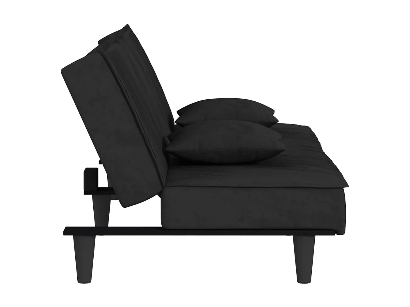 Sofá cama de terciopelo negro