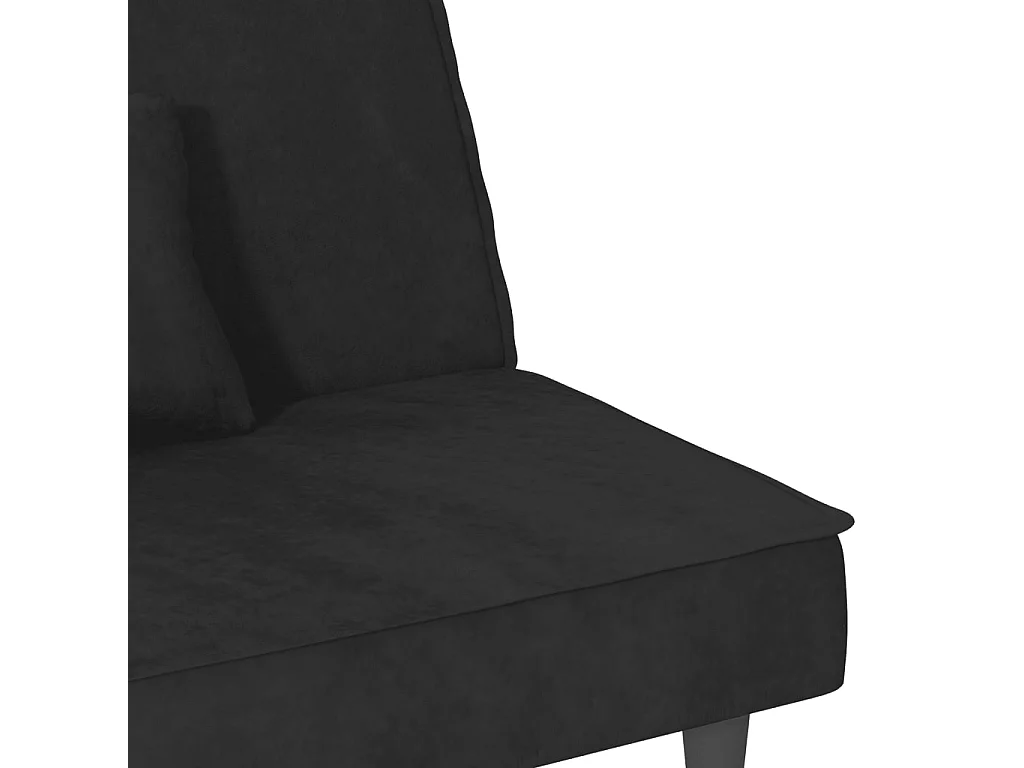 Sofá cama de terciopelo negro