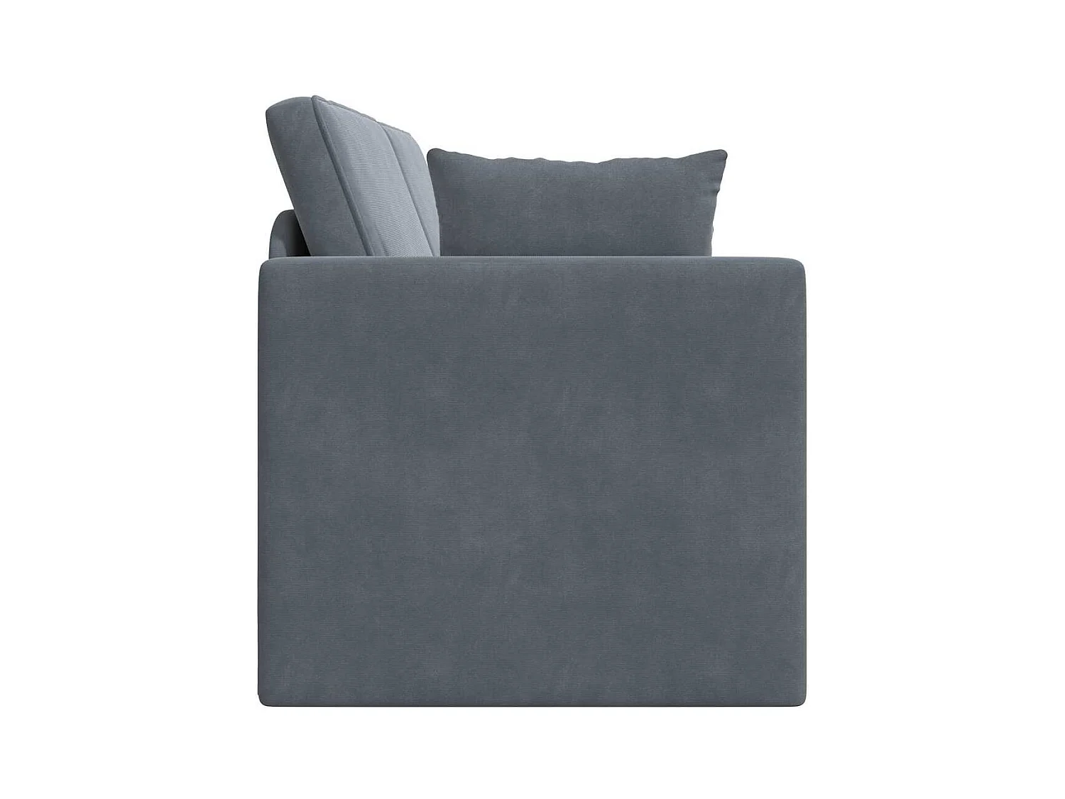 Divano letto grigio scuro 213 x 76 x 77 cm in velluto