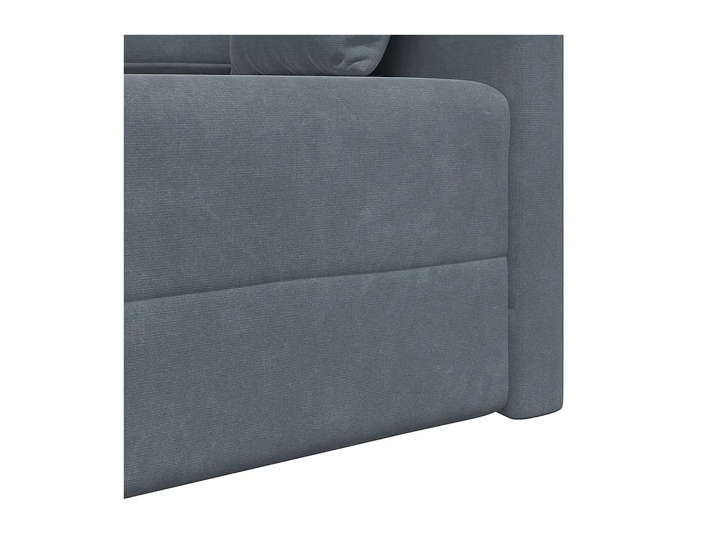 Divano letto grigio scuro 213 x 76 x 77 cm in velluto