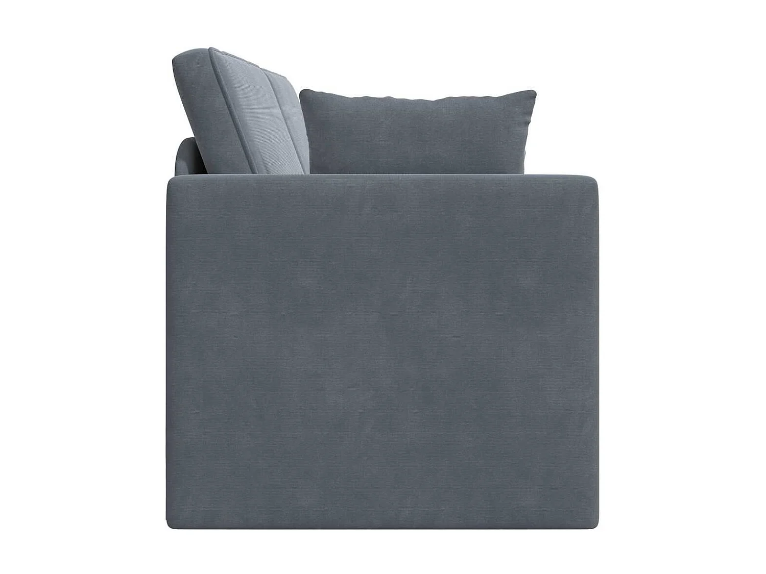 Donkergrijze vloerslaapbank 213 x 76 x 77 cm fluweel