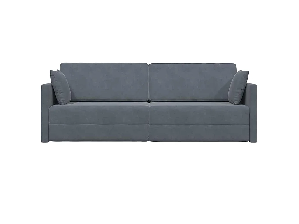 Dunkelgraues Bodenschlafsofa 213 x 76 x 77 cm Samt