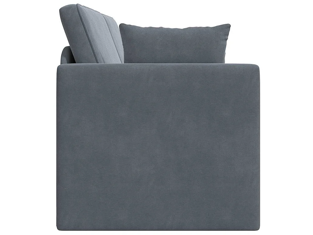 Dunkelgraues Bodenschlafsofa 213 x 76 x 77 cm Samt
