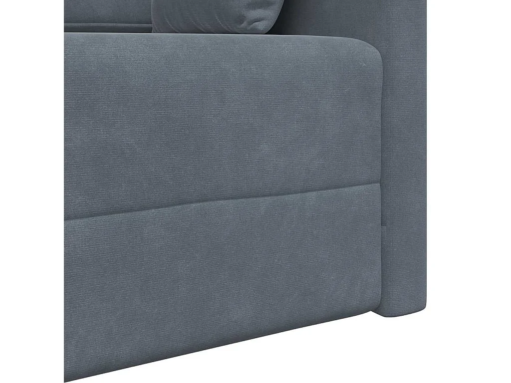 Dunkelgraues Bodenschlafsofa 213 x 76 x 77 cm Samt