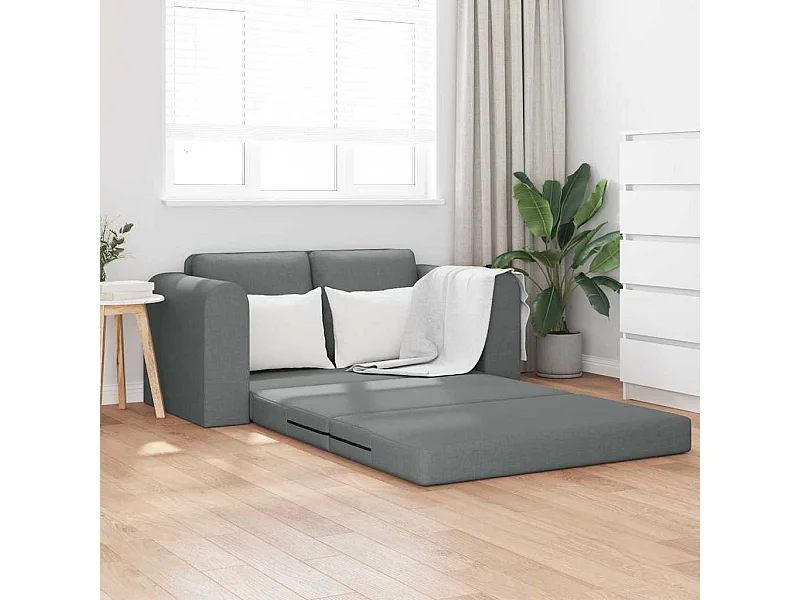 Sofá cama gris oscuro 148 x 71 x 83 cm tela