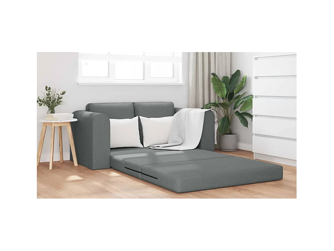 Dunkelgraues Schlafsofa 148 x 71 x 83 cm Stoff