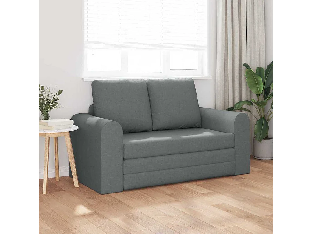 Canapé-Lit Gris foncé 148 x 71 x 83 cm tissu