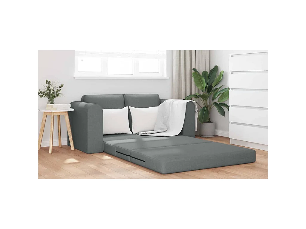 Dunkelgraues Schlafsofa 148 x 71 x 83 cm Stoff