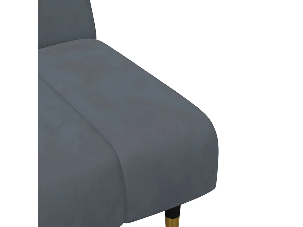 Set di divani in velluto grigio scuro da 2 pezzi