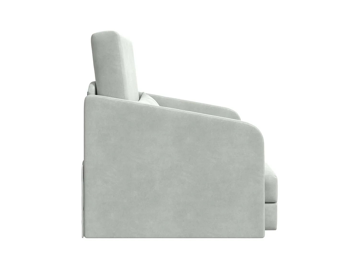 Divano letto grigio chiaro 65 x 80 x 83 cm in velluto