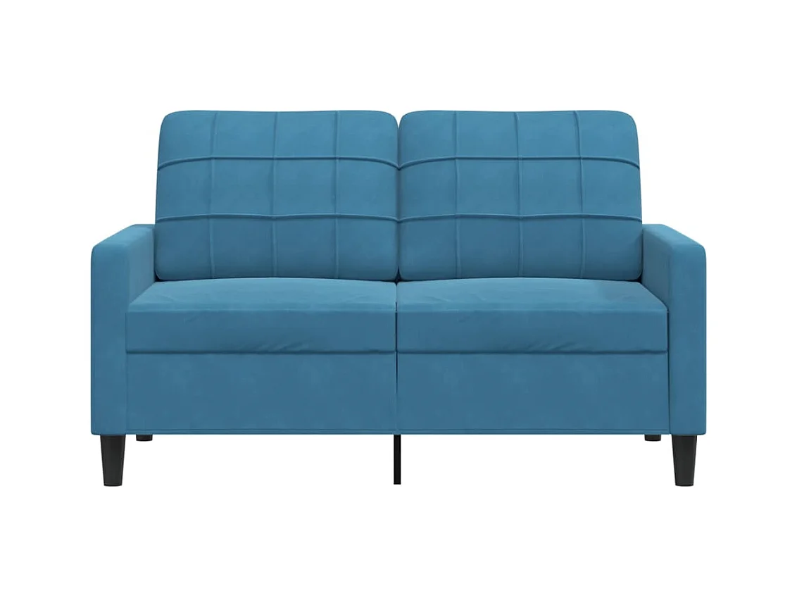 2-Sitzer-Sofa Blau 120 cm Samt