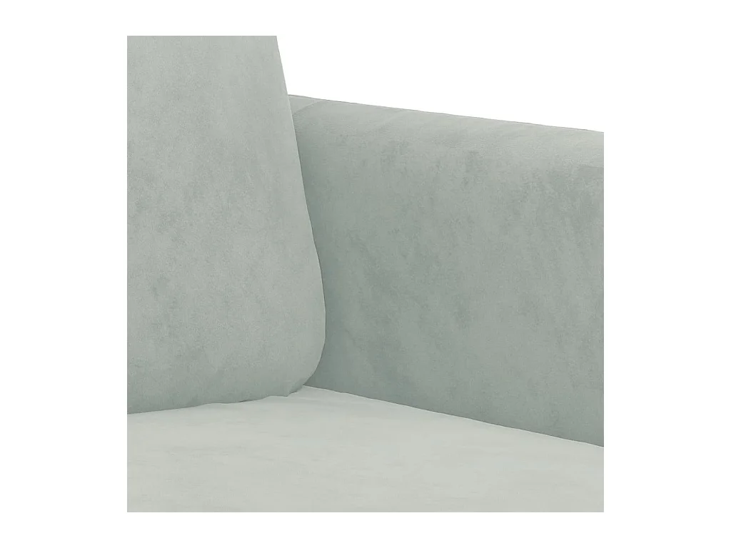 2-delige bankstel met lichtgrijze fluwelen kussens