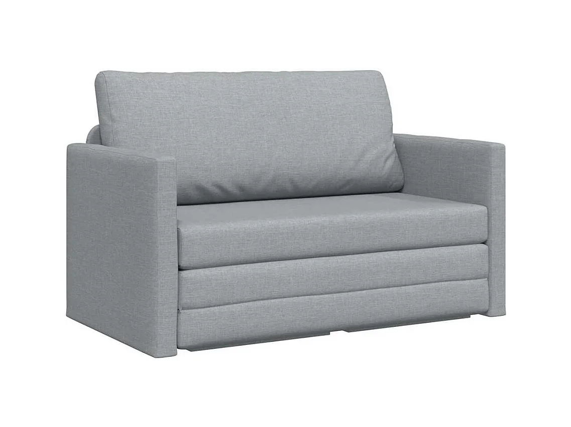 Divano letto grigio chiaro 124 x 71 x 78 cm tessuto