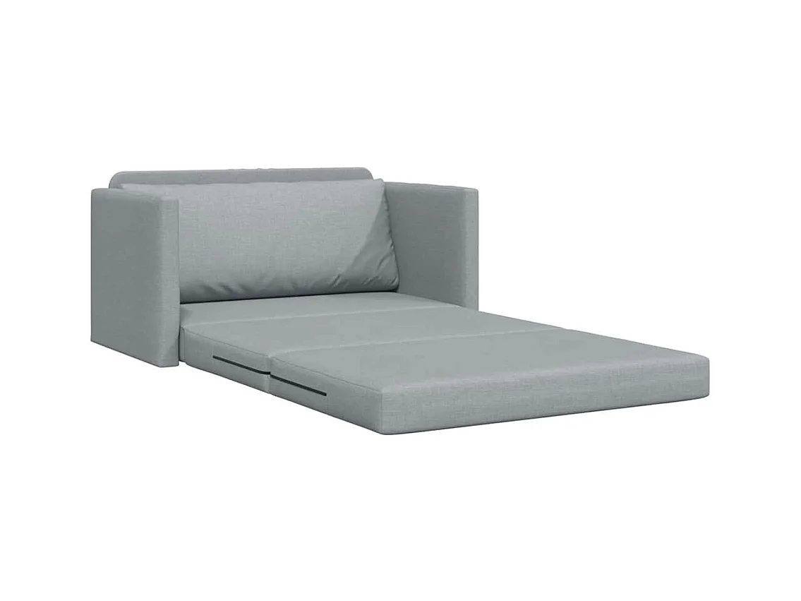 Divano letto grigio chiaro 124 x 71 x 78 cm tessuto
