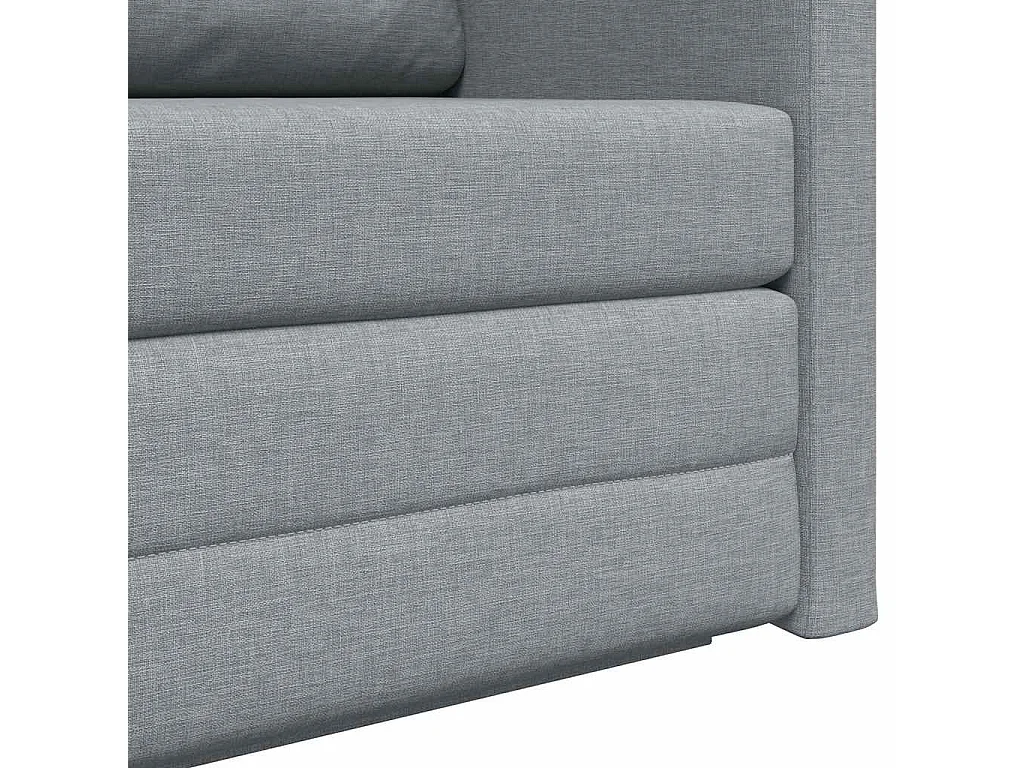 Divano letto grigio chiaro 124 x 71 x 78 cm tessuto