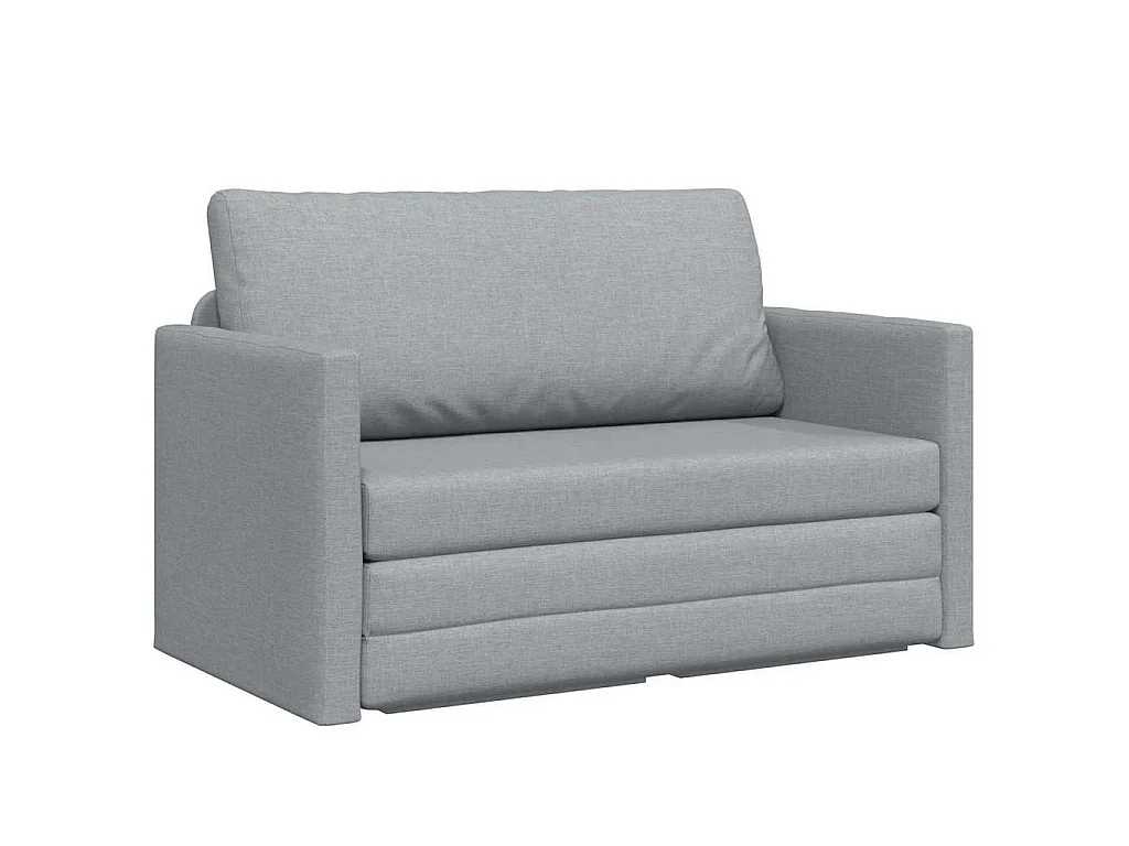 Divano letto grigio chiaro 124 x 71 x 78 cm tessuto