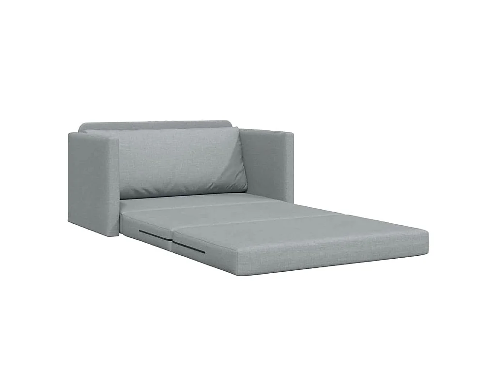 Divano letto grigio chiaro 124 x 71 x 78 cm tessuto