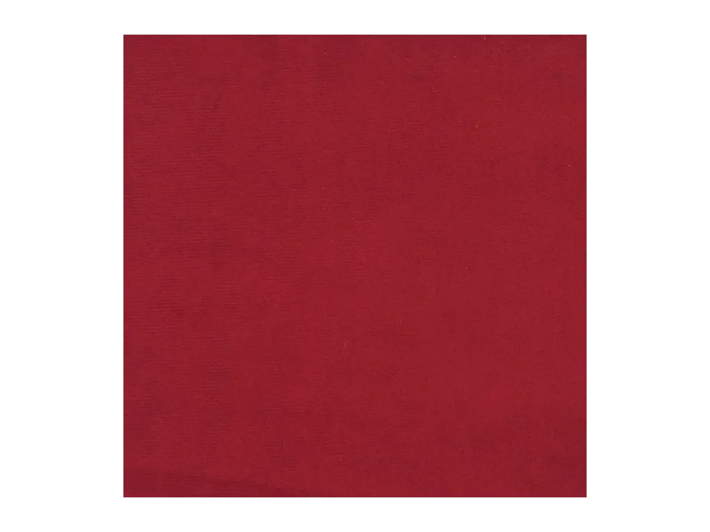 Divano letto a 2 posti in velluto rosso bordeaux con due cuscini