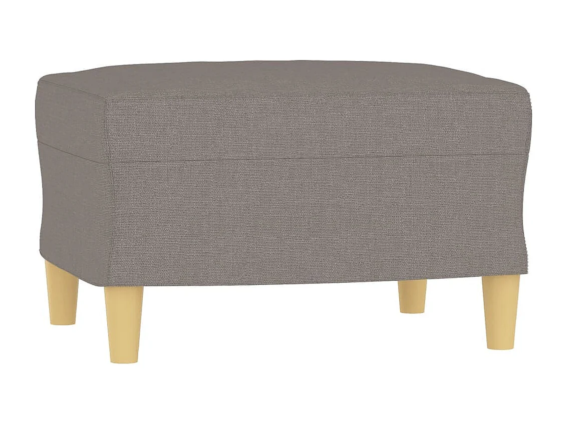 Divano 3 posti con poggiapiedi Taupe 180 cm Tessuto