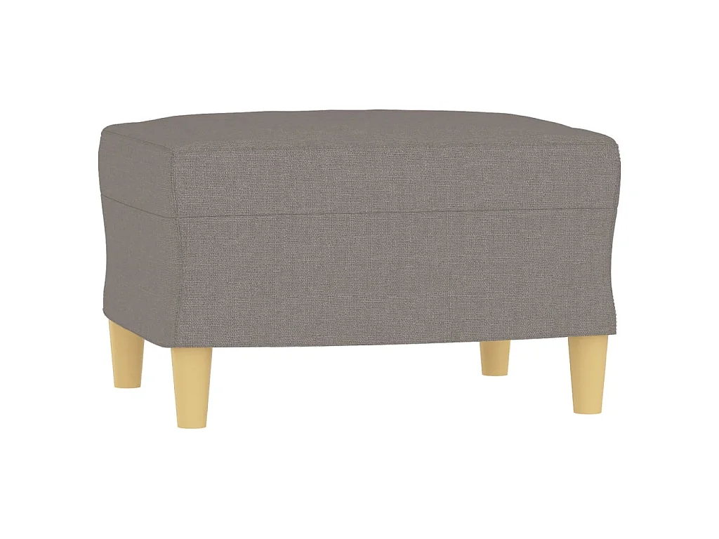 Divano 3 posti con poggiapiedi Taupe 180 cm Tessuto