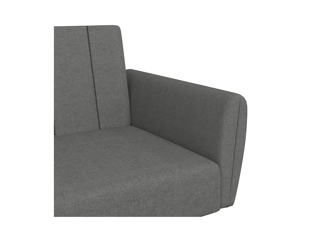 Sofá cama de 2 plazas de tela gris claro