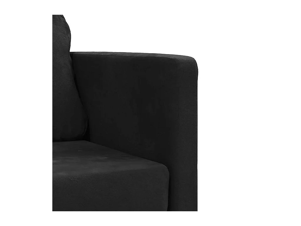 Divano letto 2 in 1 nero 122x204x55 cm velluto