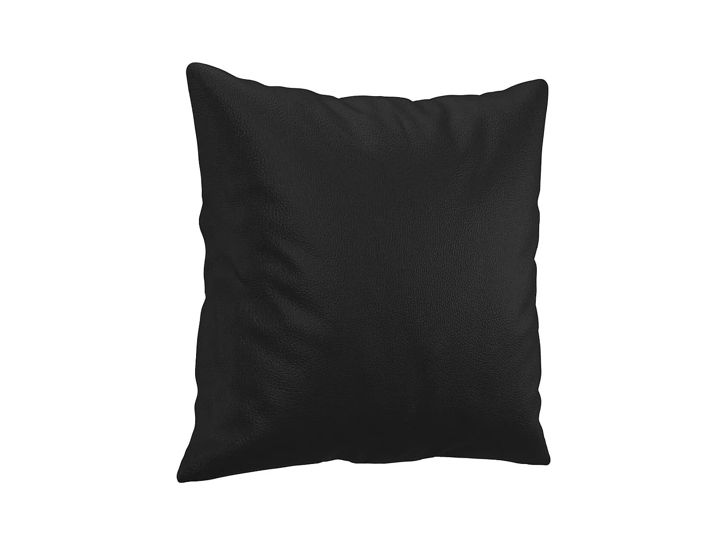 Sofá de 2 plazas con cojines decorativos negro 140cm piel sintética