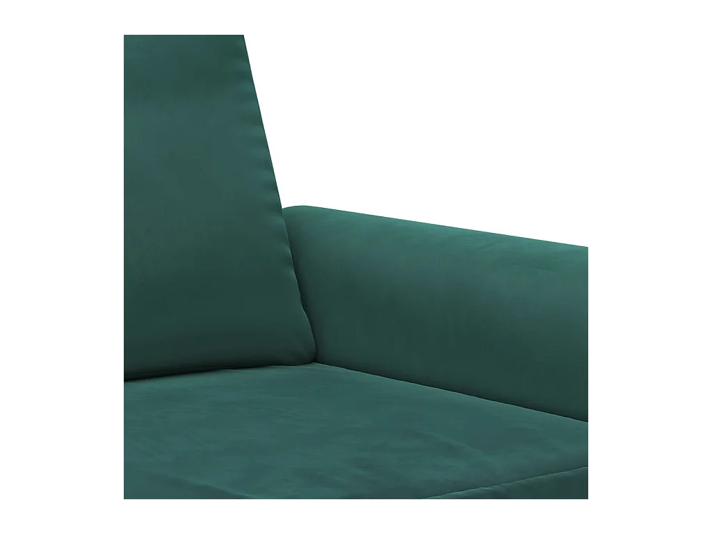 Conjunto de sofá de 2 piezas con cojines de terciopelo verde oscuro