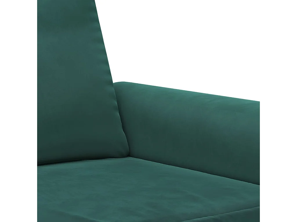 Ensemble de canapés 2 pcs avec coussins Vert foncé Velours