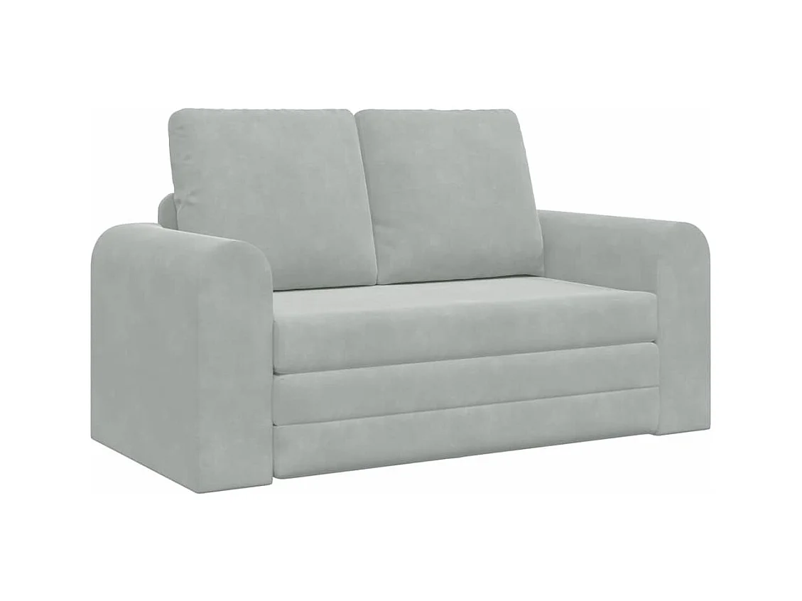 Divano letto grigio chiaro 148 x 71 x 83 cm in velluto