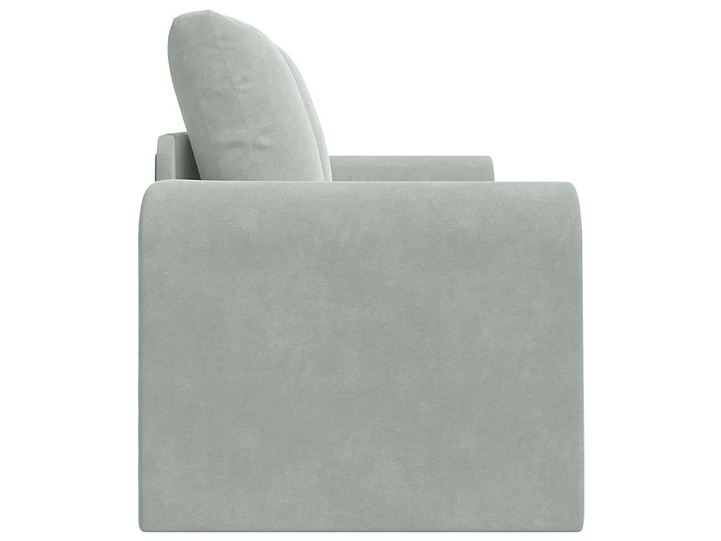 Hellgraues Schlafsofa 148 x 71 x 83 cm Samt