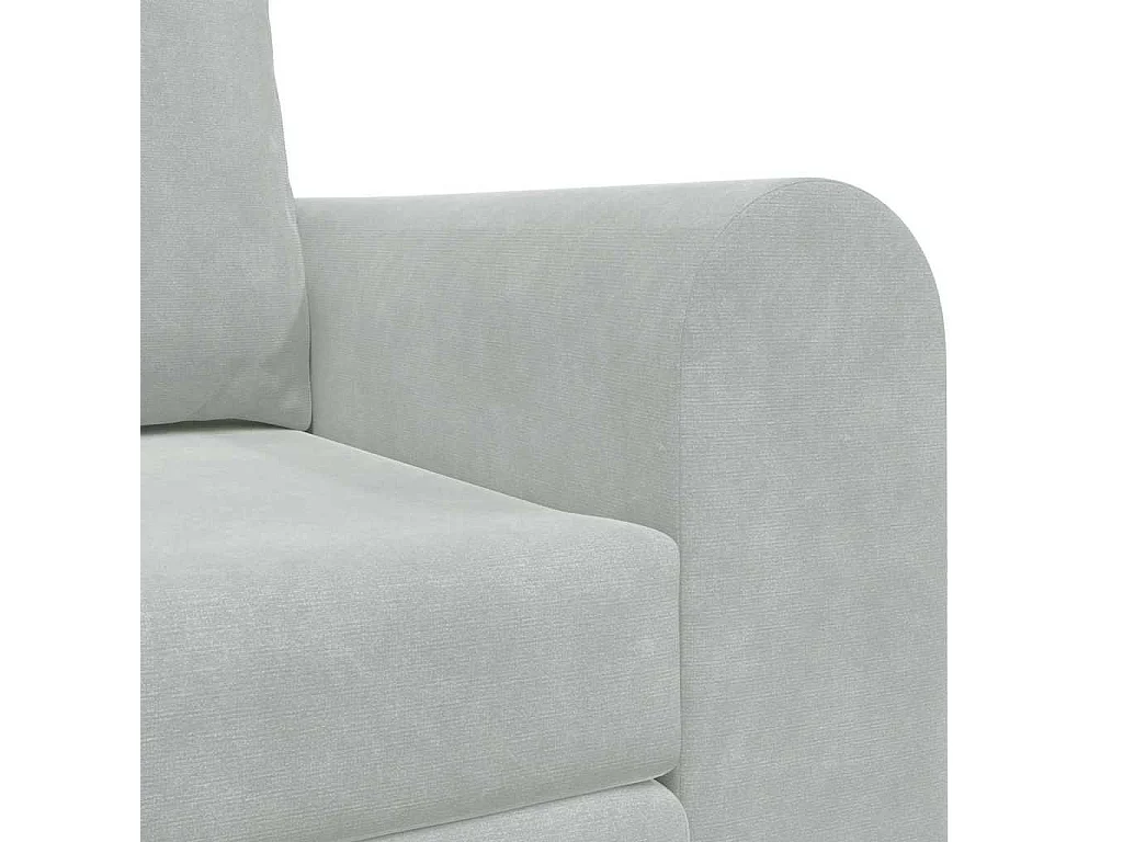 Hellgraues Schlafsofa 148 x 71 x 83 cm Samt