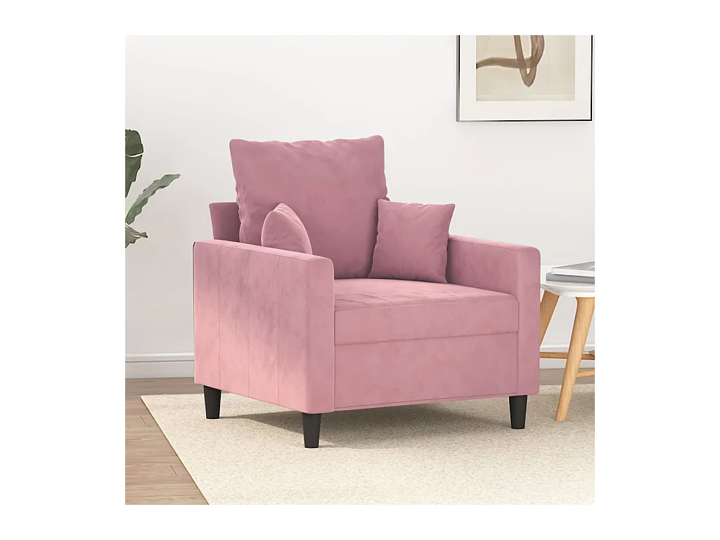 Poltrona Rosa 60 cm Velluto