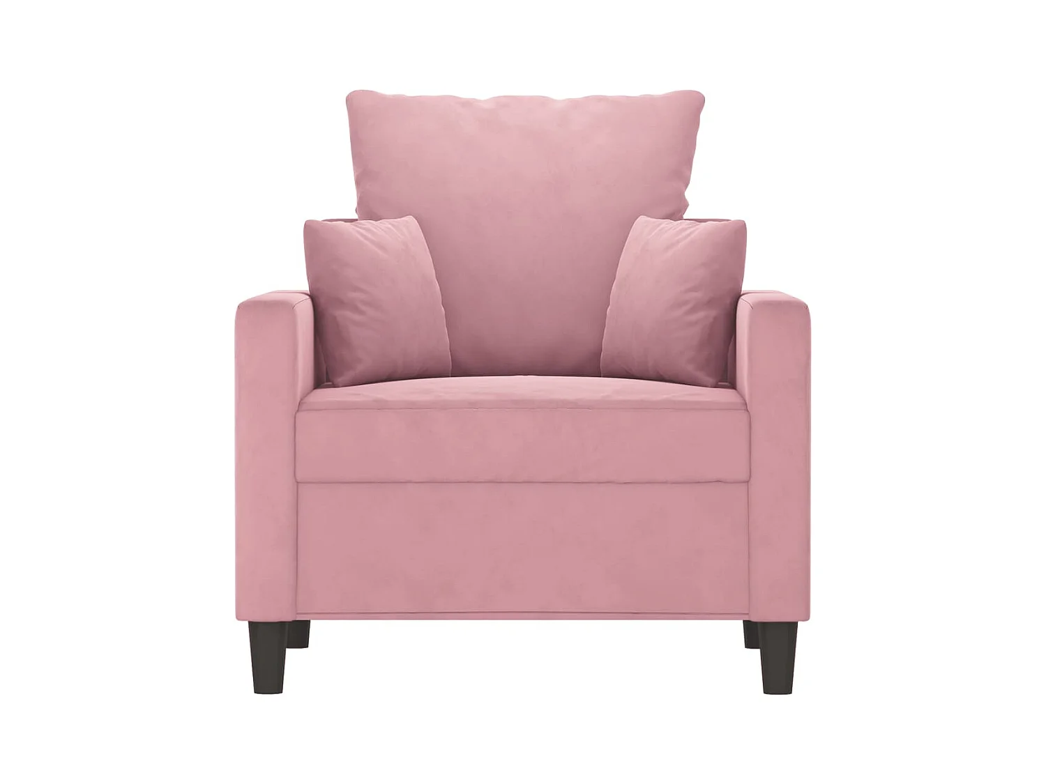 Roze fauteuil 60 cm fluweel