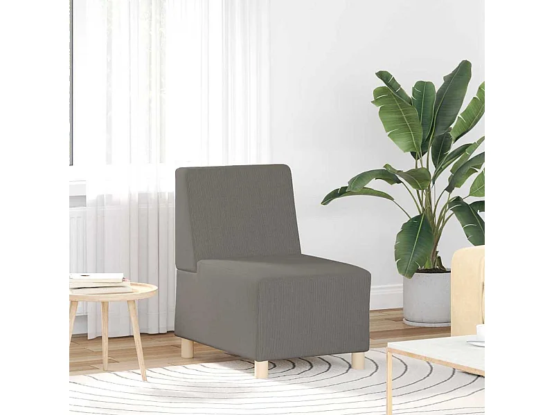 Unité de Sofa Modulaire Sans Accoudoirs Gris clair