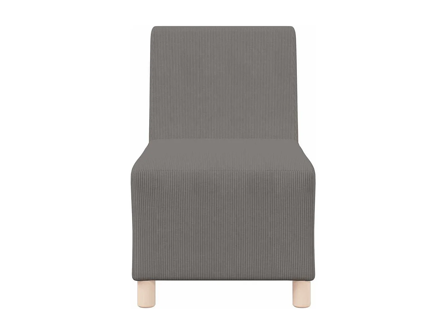 Modulaire bankeenheid zonder armleuningen lichtgrijs