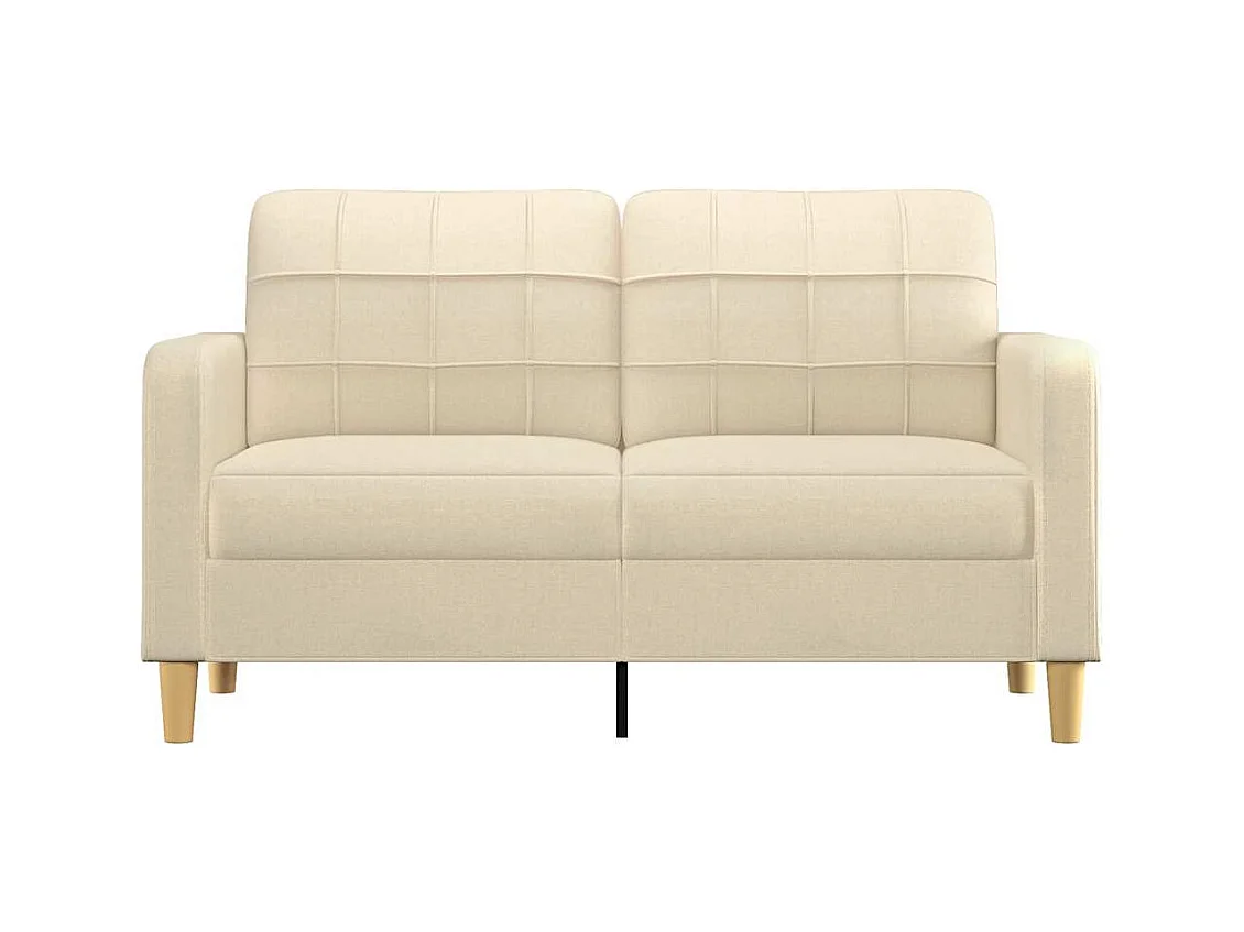 Sofá 2 plazas Crema 140 cm Tela