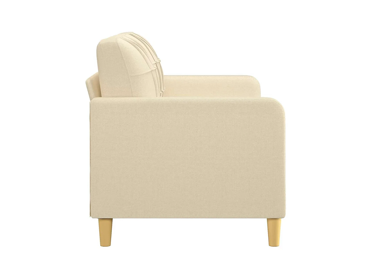 Sofá 2 plazas Crema 140 cm Tela