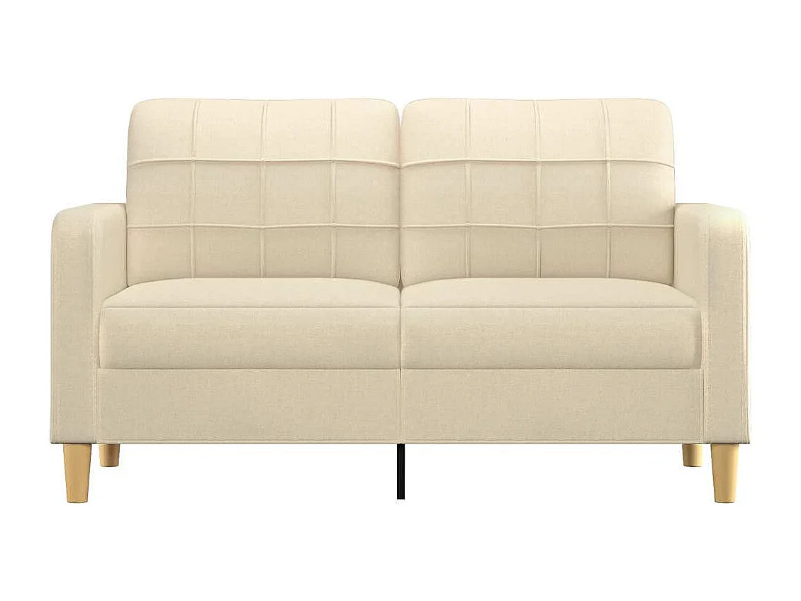 Divano 2 posti Crema 140 cm Tessuto