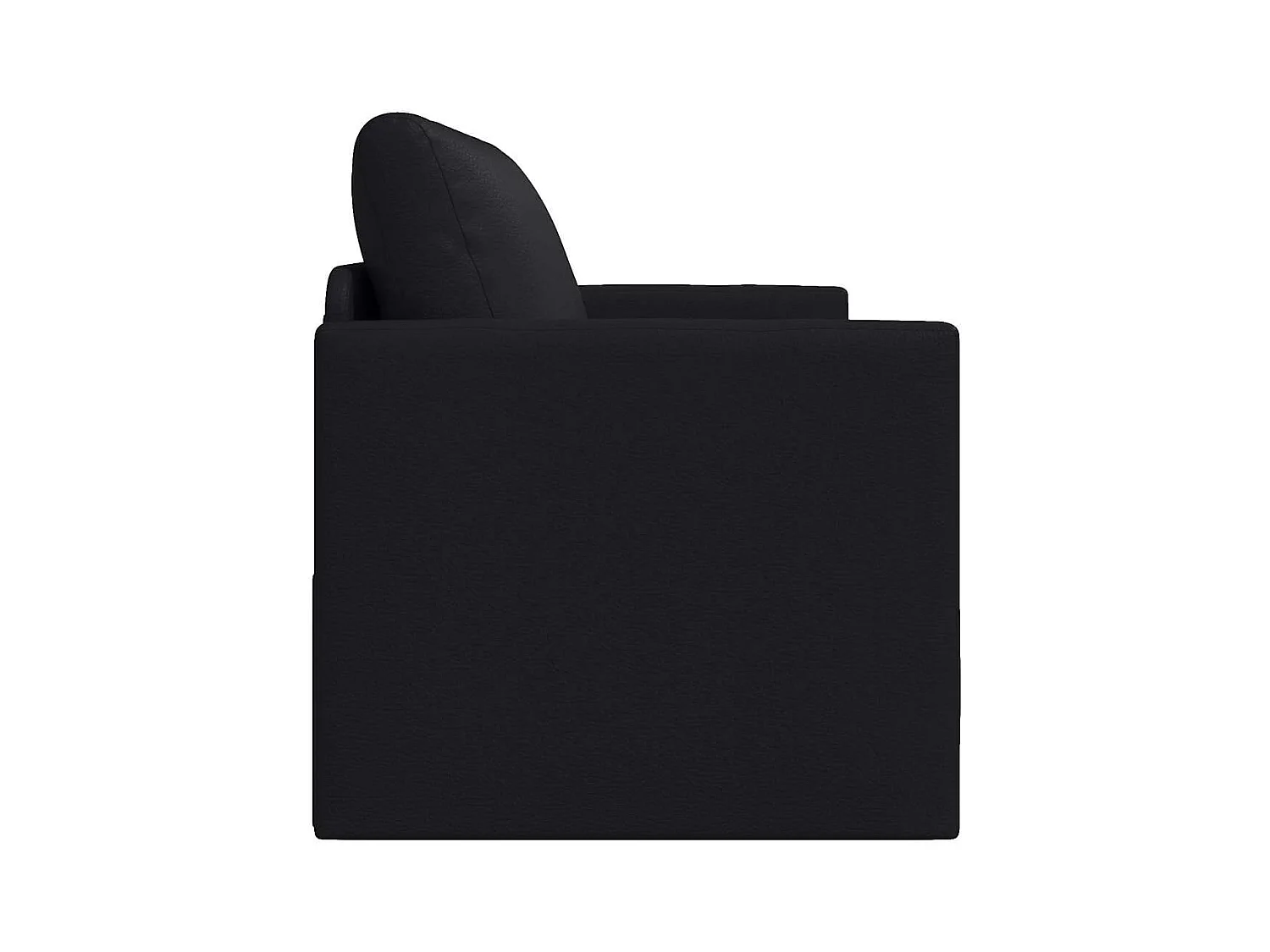 Divano letto nero 124 x 71 x 78 cm in similpelle