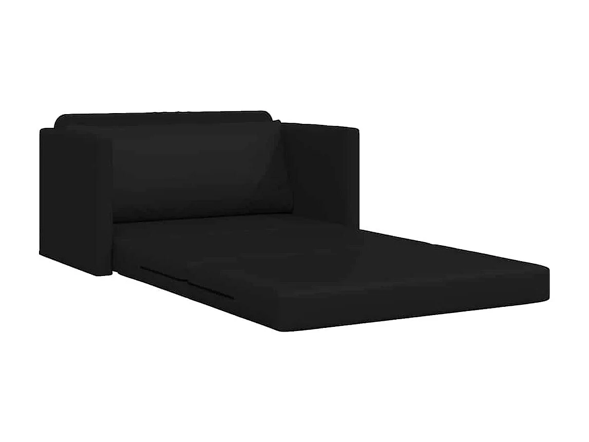Canapé-Lit Noir 124 x 71 x 78 cm Cuir artificiel