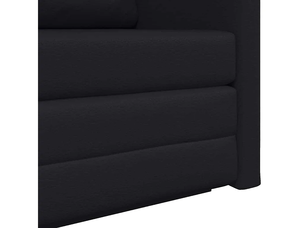 Canapé-Lit Noir 124 x 71 x 78 cm Cuir artificiel