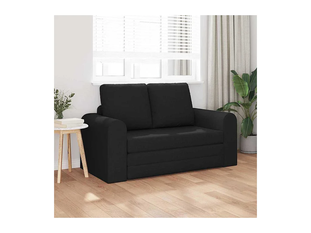 Divano letto nero 148 x 71 x 83 cm tessuto