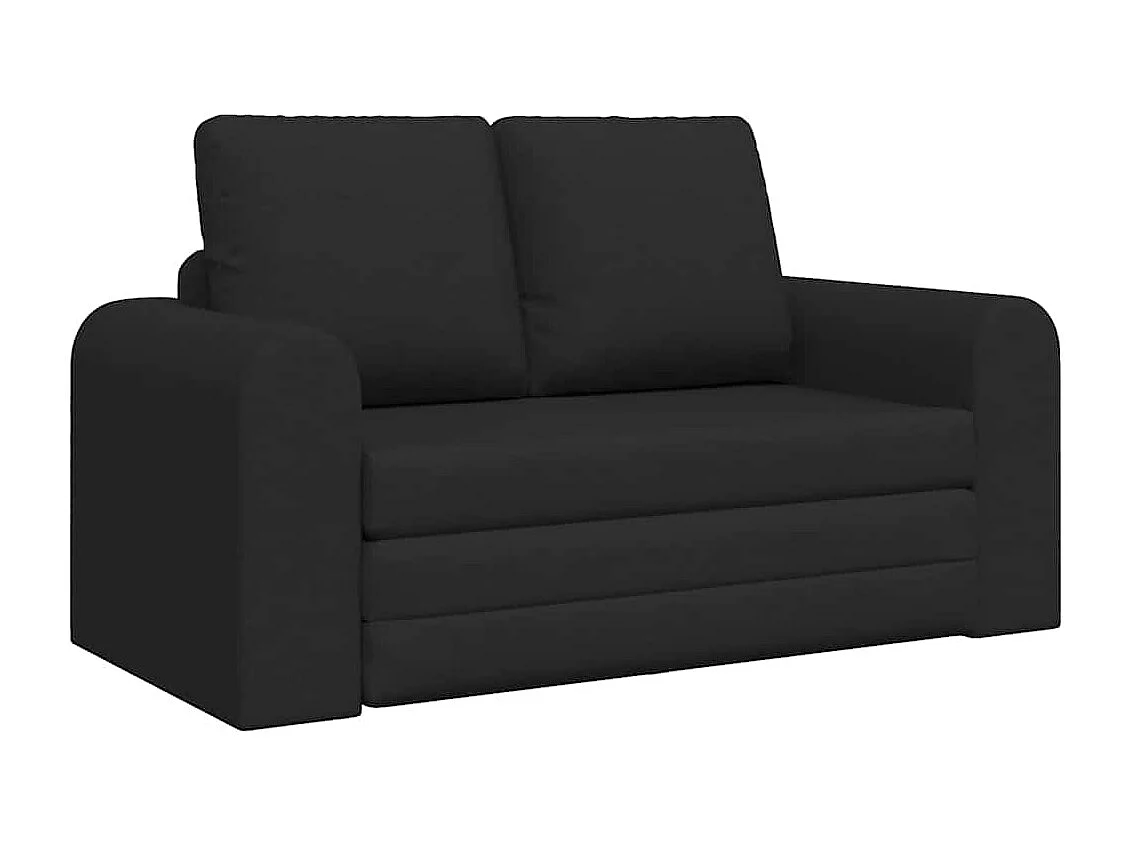 Zwarte slaapbank 148 x 71 x 83 cm stof