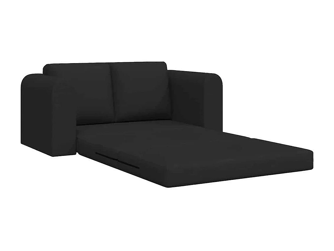 Zwarte slaapbank 148 x 71 x 83 cm stof