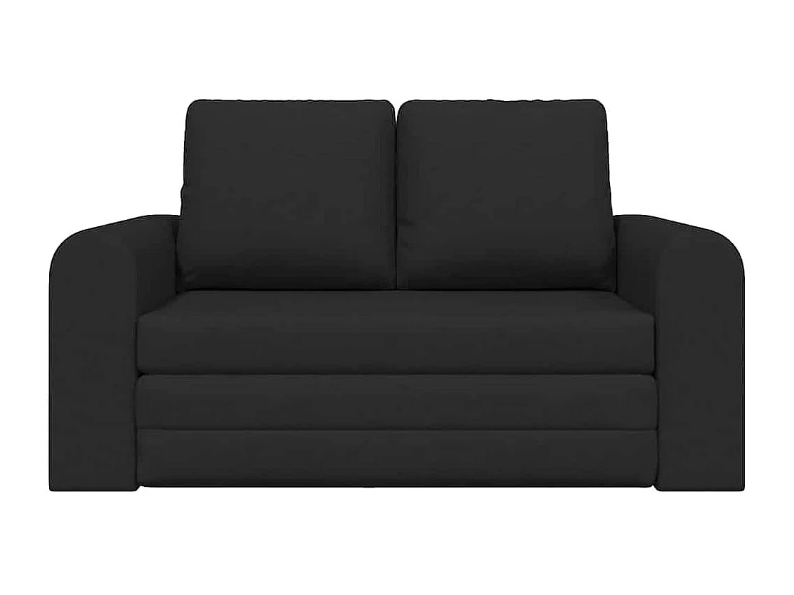 Zwarte slaapbank 148 x 71 x 83 cm stof