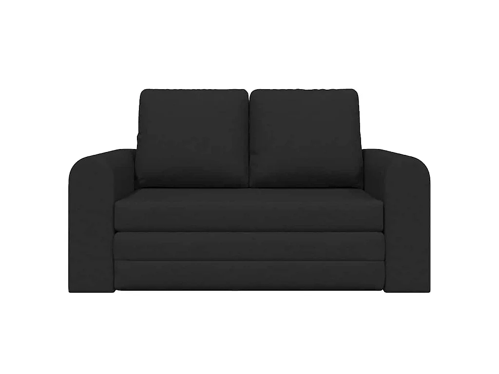 Canapé convertible 2 places en tissu noir LIT 148x71x83 cm